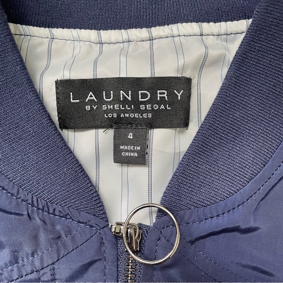 Laundry by Shelli Segal jacket navy/blue size 4 - Picture 4 of 6